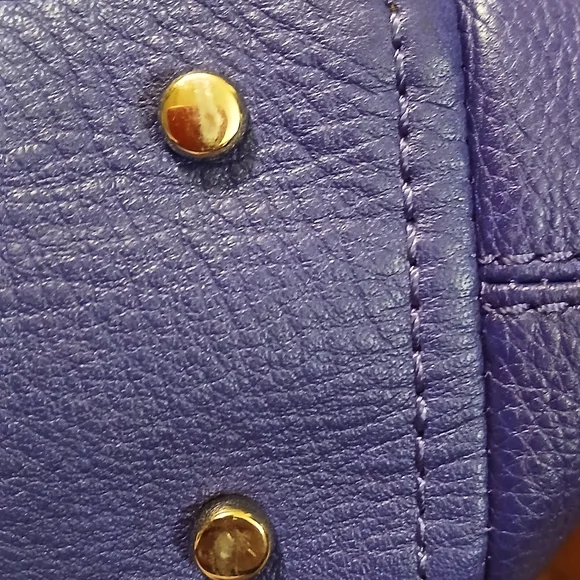Kate Spade Cobble Hill Small Leslie Satchel Purple Pebbled Leather Crossbody - Picture 11 of 14